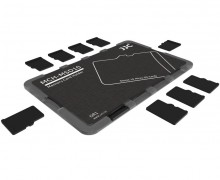 Компактный защитный футляр для флеш карт (10x MicroSD) черный цвет
