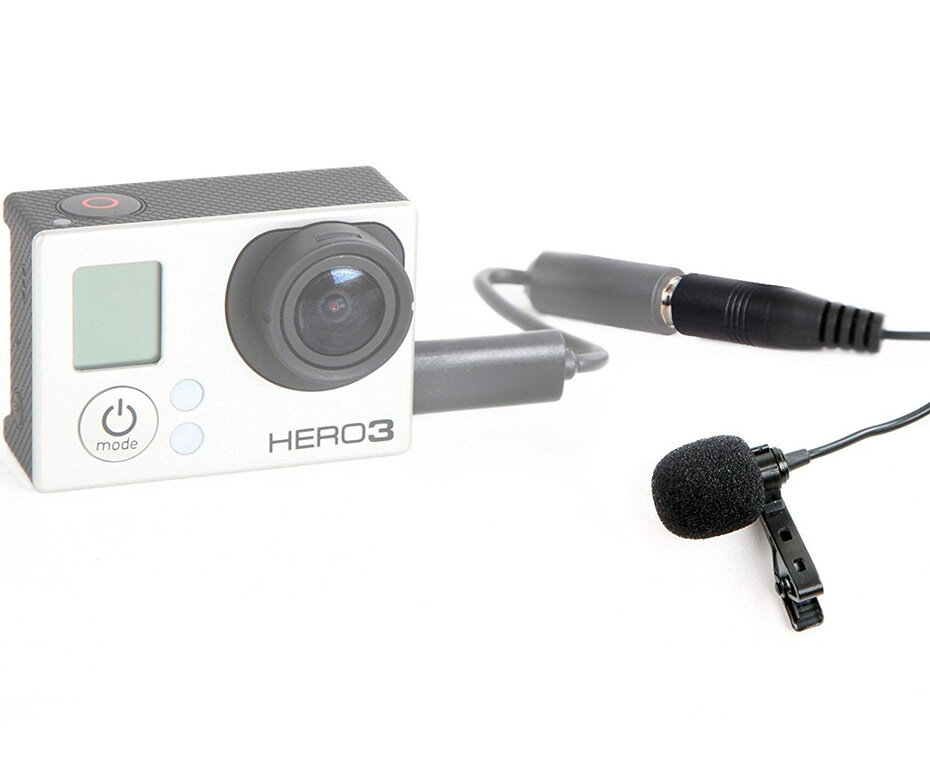 Адаптер микрофона для GoPro Hero 4 / 3 / 3+ (miniUSB - Jack 3.5 мм)