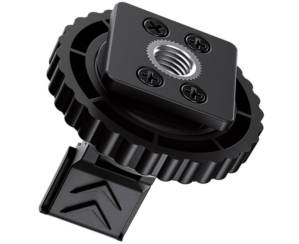 Адаптер для установки ресивера DJI Mic Mini в горячий башмак камеры и штативы 1/4-20