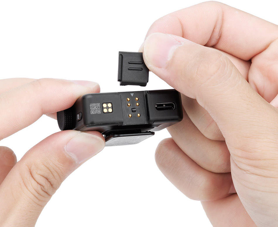 Адаптер для установки ресивера DJI Mic Mini в горячий башмак камеры и штативы 1/4-20