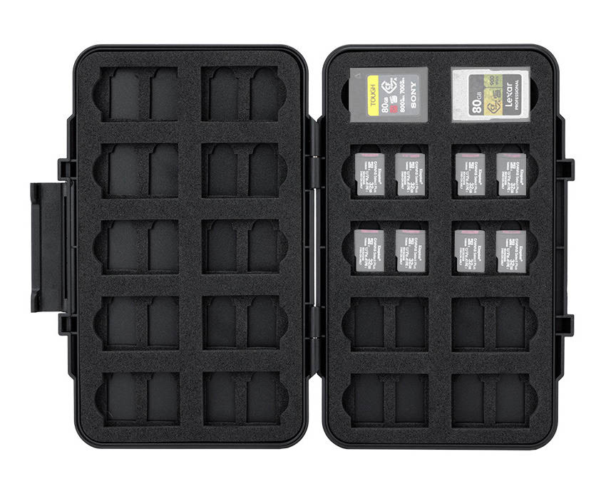 Защитный бокс на 20 CFexpress Type A и 40 microSD карт памяти