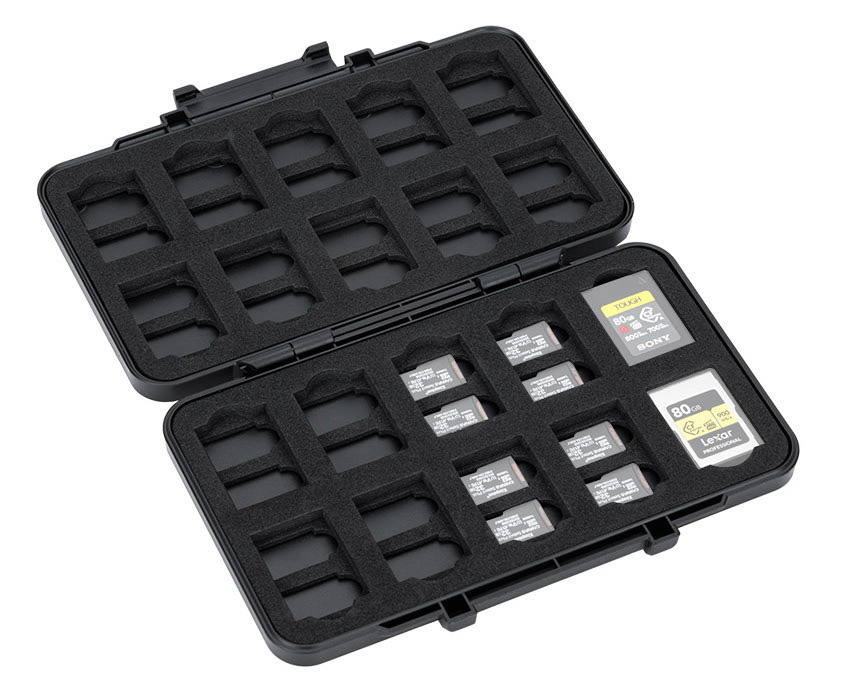 Защитный бокс на 20 CFexpress Type A и 40 microSD карт памяти