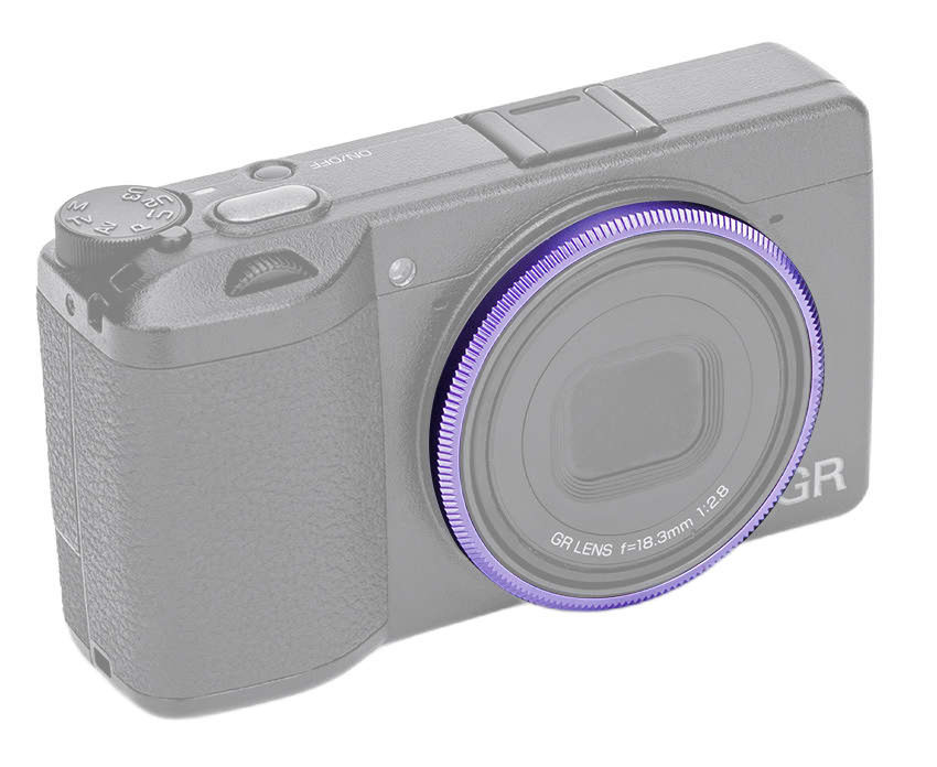 Декоративное кольцо для объектива Ricoh GR IV (пурпурное)