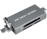 Картридер USB 3.0 + Type-C + MicroUSB OTG для NM, SD и MicroSD карт памяти (серый)