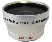Широкоугольный конвертер 37 мм. 0.45X с макролинзой (серебристый)