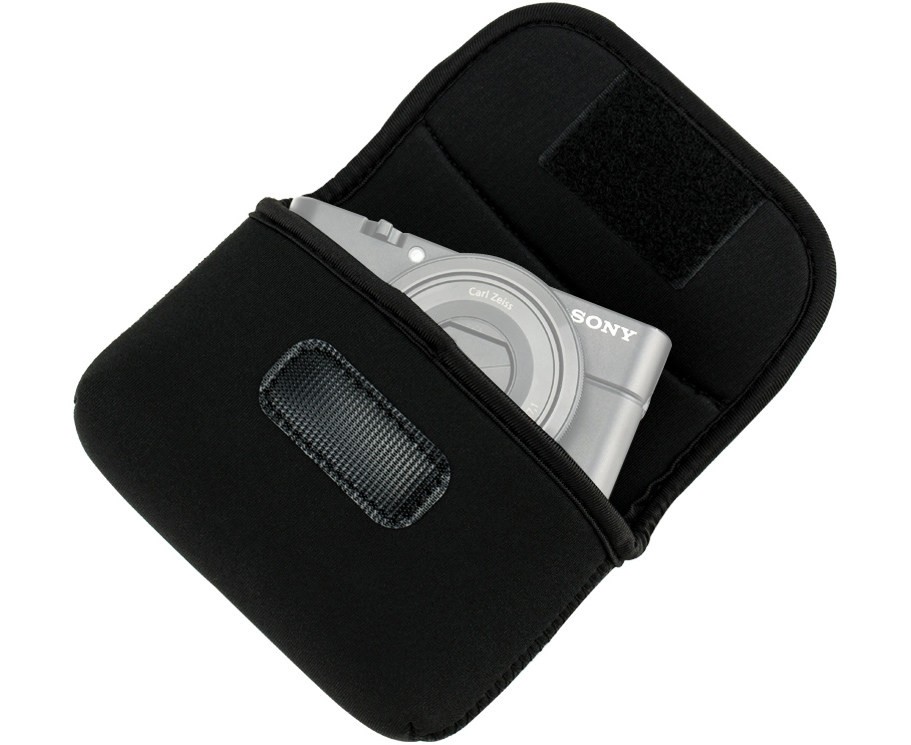 Чехол для компактной камеры с двумя карманами (черный)