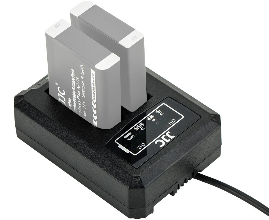 Зарядное устройство для двух аккумуляторов Fujifilm NP-95 / Ricoh DB-90