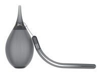 Груша воздушная для оптики с двумя клапанами, мягким соплом и ремешком (прозрачный чёрный)