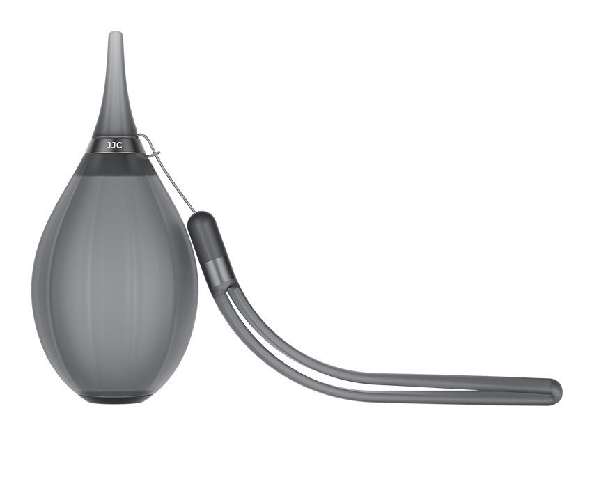 Груша воздушная для оптики с двумя клапанами, мягким соплом и ремешком (прозрачный чёрный)