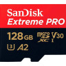 Карта памяти microSDXC UHS-I U3 Sandisk Extreme PRO 128 Гб, 170 МБ/с, Class 10 V30 A2