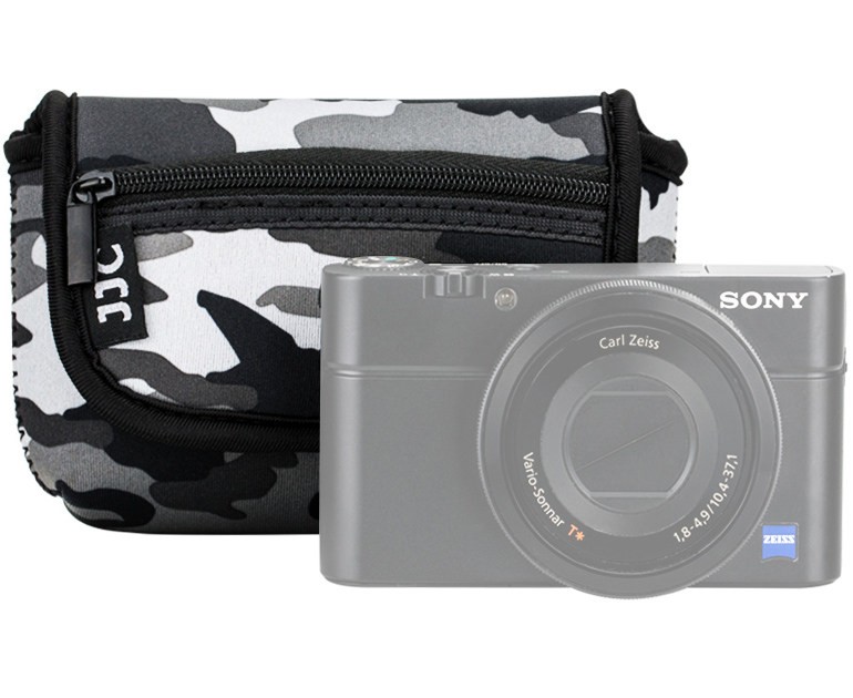 Чехол для компактной камеры с двумя карманами (серый хаки)