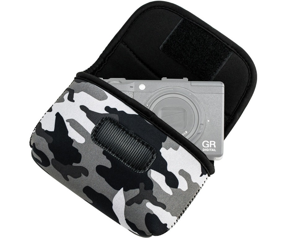 Чехол для компактной камеры с двумя карманами (серый хаки)