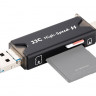 Картридер USB 3.0 + Type-C + MicroUSB OTG для SD и MicroSD карт памяти (черный)