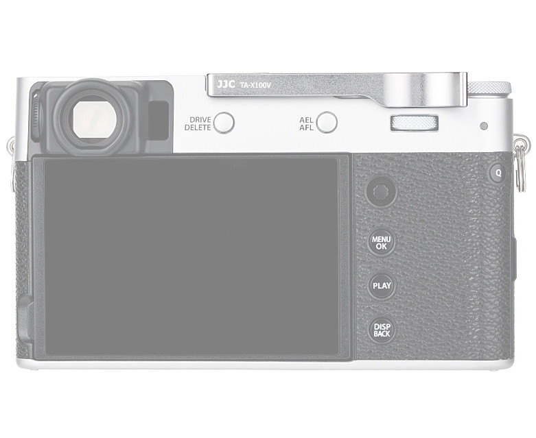 Дополнительный хват для Fujifilm X100V / X100F / X-E3 / X-E4 (серебристый цвет)