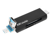 Картридер USB 3.0 / Type-C / MicroUSB OTG для SD и MicroSD карт памяти до 1 Тб (чёрный)