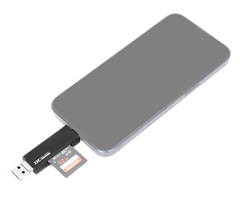 Картридер USB 3.0 / Type-C / MicroUSB OTG для SD и MicroSD карт памяти до 1 Тб (чёрный)