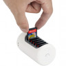 Цилиндрический бокс на 6 Nintendo Switch Game Card и 2 microSD карты памяти (белый цвет)