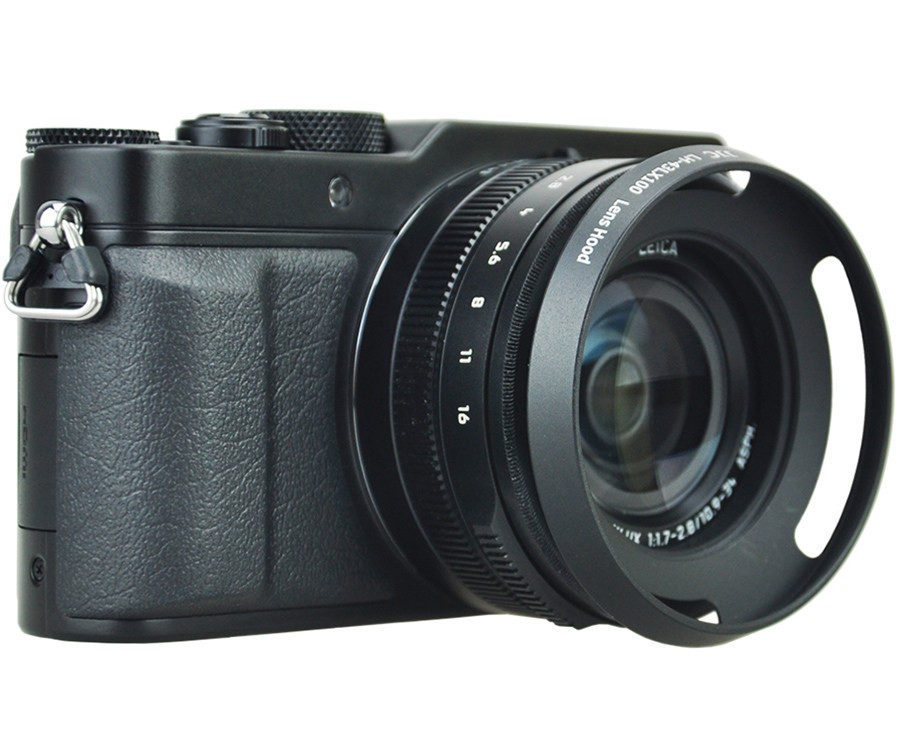 Fittings4you LH-43 Backlight Sun Bezel – Black – For Panasonic Lumix LX100 / Leica D-LUX