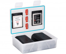 Защитный бокс для двух аккумуляторов и SD / microSD / XQD карт памяти