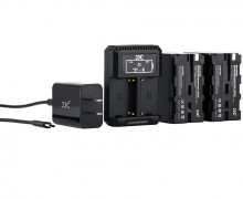Комплект 2 аккумулятора Sony NP-F930 / NP-F950 / NP-F960 / NP-F970 / NP-F975 + QC 3.0 зарядное устройство, сетевой адаптер и Type-C кабель