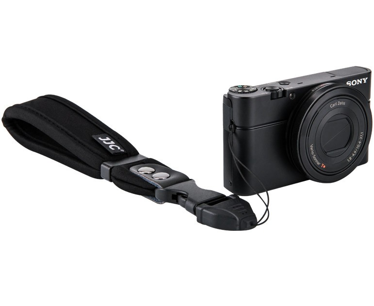 Ремешок на руку для фотокамер, биноклей, видеокамер (черный/коричневый)
