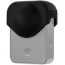 Силиконовая защитная крышка для DJI Osmo 360 с установленными прозрачными защитными накладками