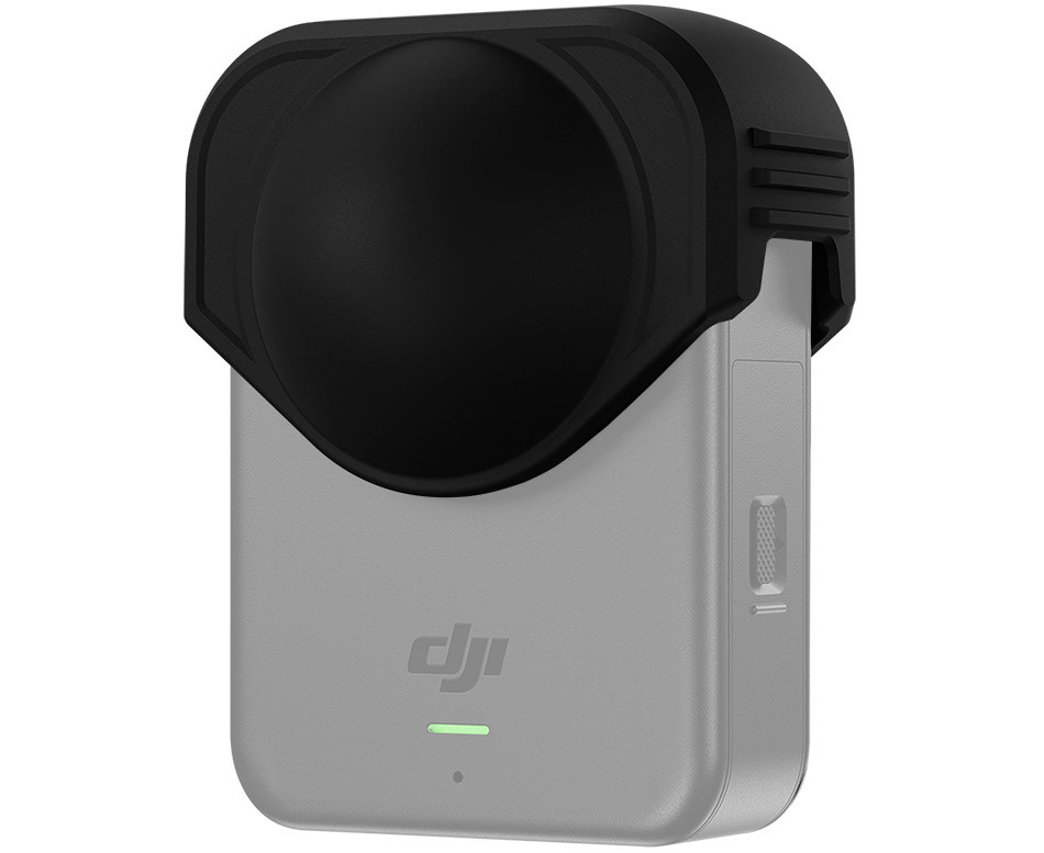 Силиконовая защитная крышка для DJI Osmo 360 с установленными прозрачными защитными накладками