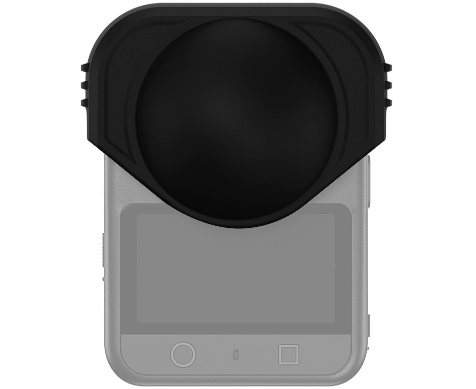 Силиконовая защитная крышка для DJI Osmo 360 с установленными прозрачными защитными накладками