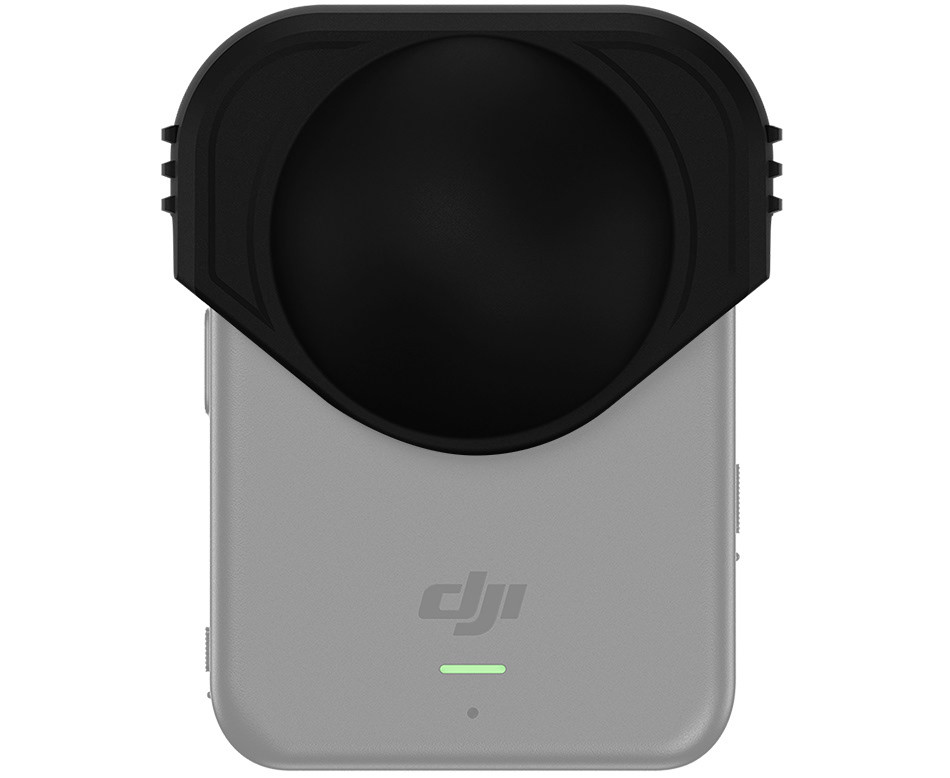 Силиконовая защитная крышка для DJI Osmo 360 с установленными прозрачными защитными накладками