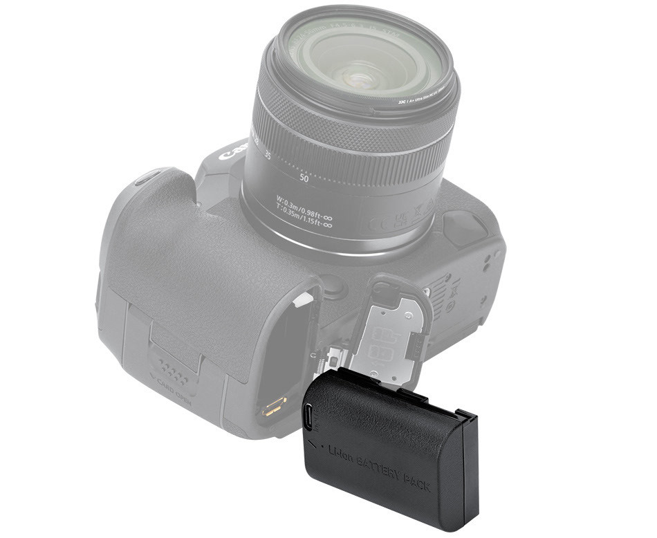Аккумулятор JJC типа Canon LP-E6P с зарядным портом Type-C