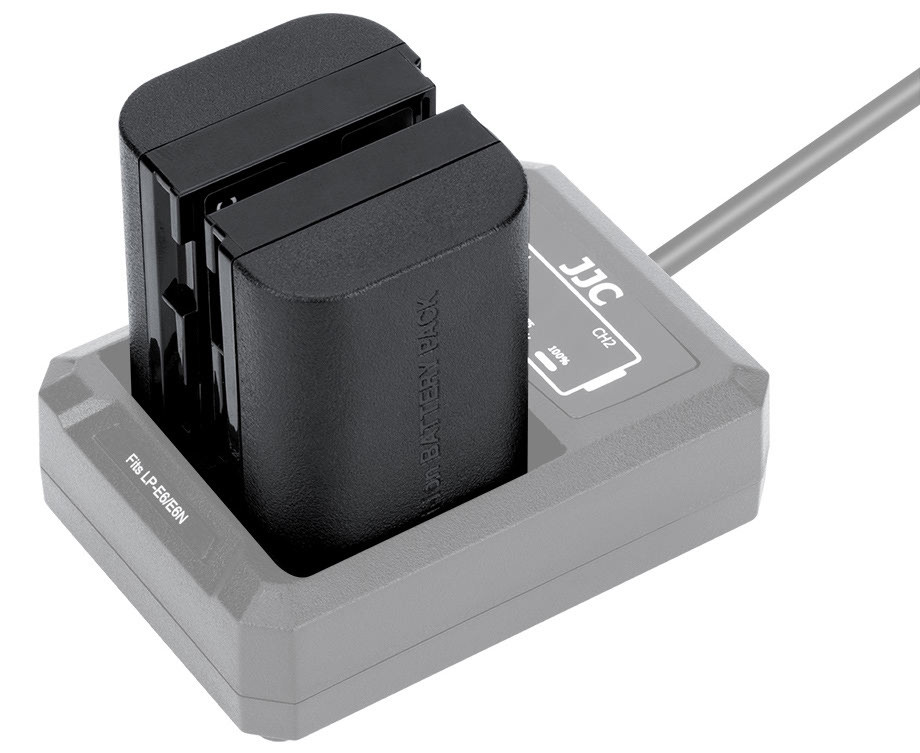 Аккумулятор JJC типа Canon LP-E6P с зарядным портом Type-C