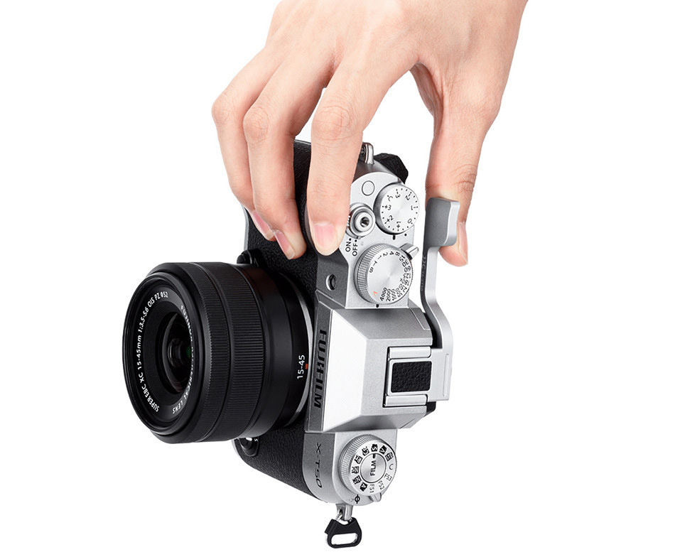 Дополнительный хват для Fujifilm X-T50 (серебристый)