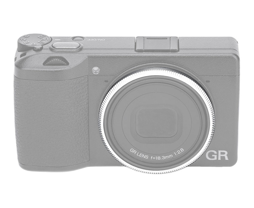 Декоративное кольцо для объектива Ricoh GR IIIx (серебристое)