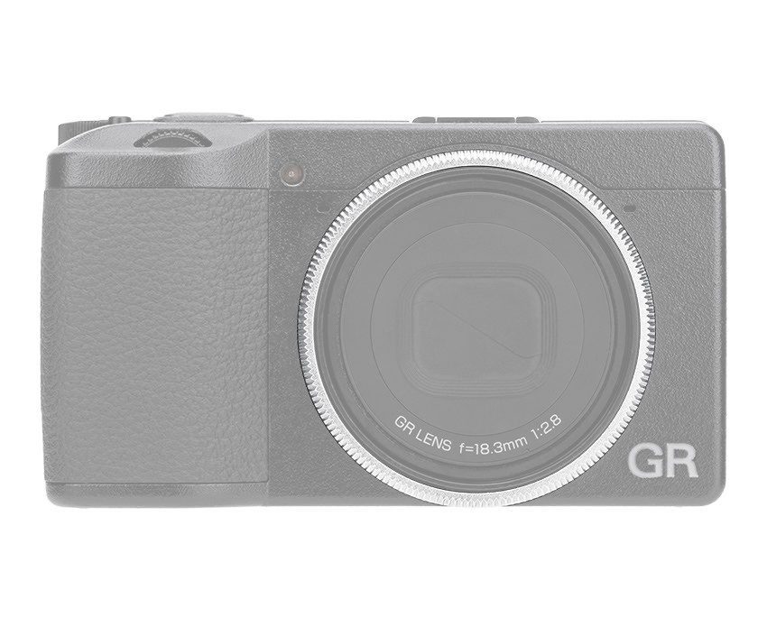 Декоративное кольцо для объектива Ricoh GR IIIx (серебристое)