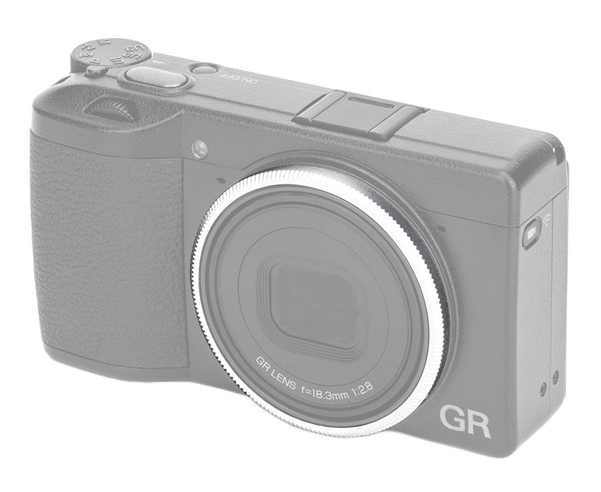Декоративное кольцо для объектива Ricoh GR IIIx (серебристое)