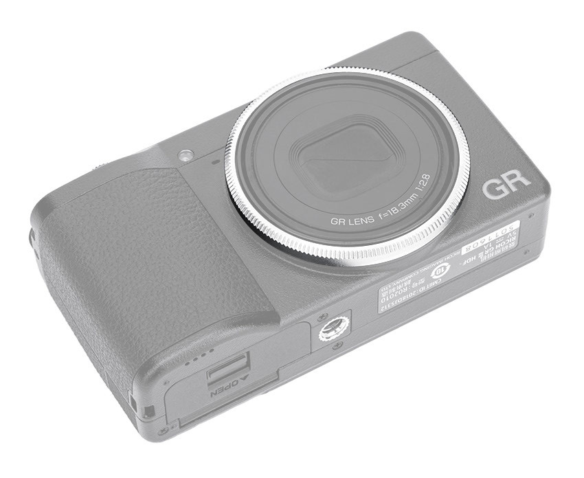 Декоративное кольцо для объектива Ricoh GR IIIx (серебристое)