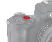 Мягкая спусковая кнопка безрезьбовая (тёмно-красный цвет) округлая