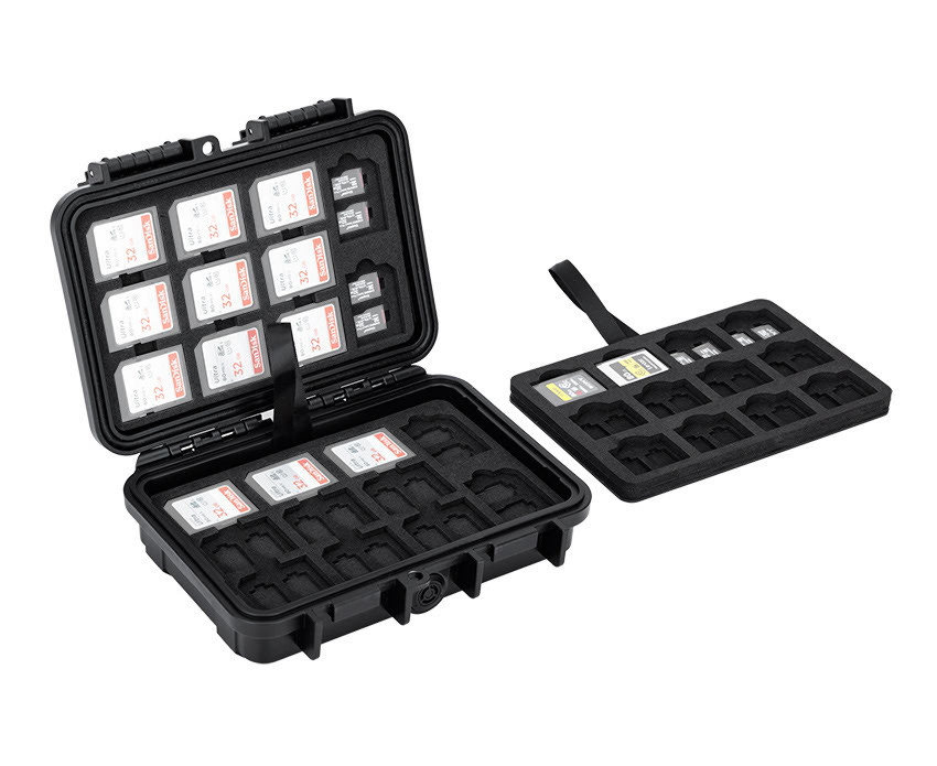 Защитный бокс на 90 шт microSD, 33 шт SD и 12 шт CFexpress Type A