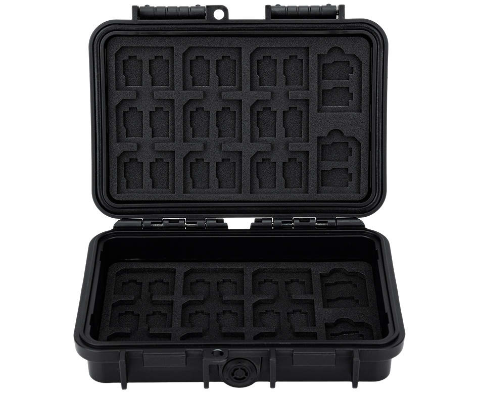 Защитный бокс на 90 шт microSD, 33 шт SD и 12 шт CFexpress Type A