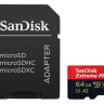 Карта памяти microSDXC UHS-I U3 Sandisk Extreme PRO 64 Гб, 170 МБ/с, Class 10 V30 A2