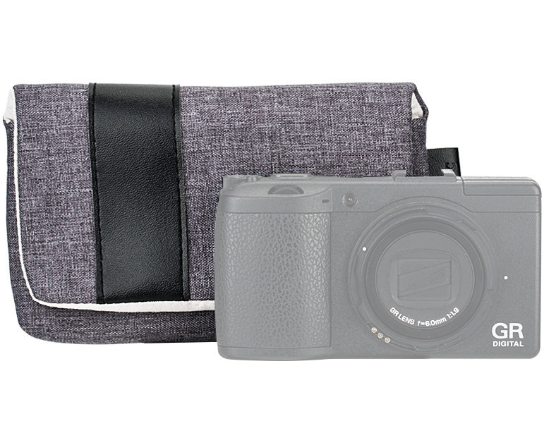 Чехол с ремешком для компактной камеры (серый)