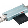 Чехол для SD / microSD / TF карт памяти и nano SIM с OTG картридером (желто-синий)