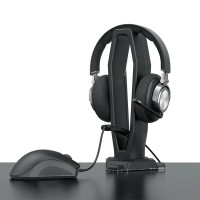 Настольная подставка для наушников с банджи для мыши, чёрный цвет