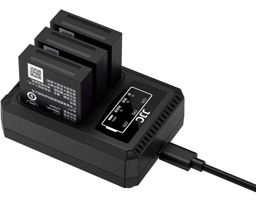 Зарядное USB-C устройство для трёх аккумуляторов Ricoh DB-120