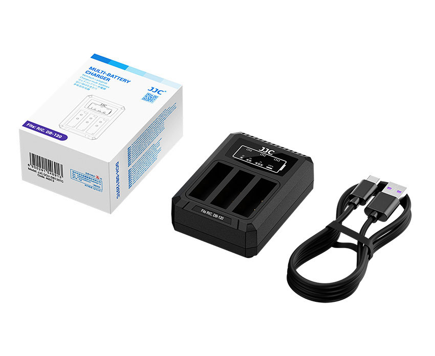 Зарядное USB-C устройство для трёх аккумуляторов Ricoh DB-120