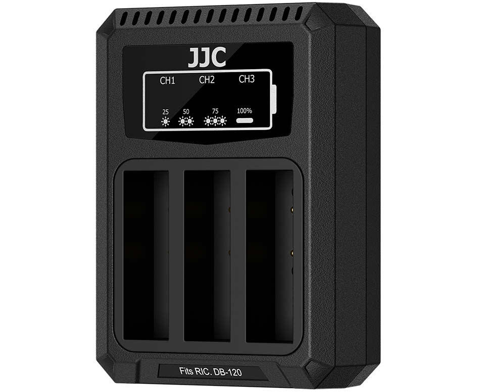 Зарядное USB-C устройство для трёх аккумуляторов Ricoh DB-120