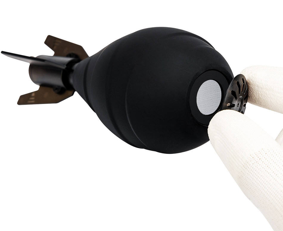 Профессиональная груша для чистки матрицы со сменным фильтром и мягким силиконовым наконечником (черная)