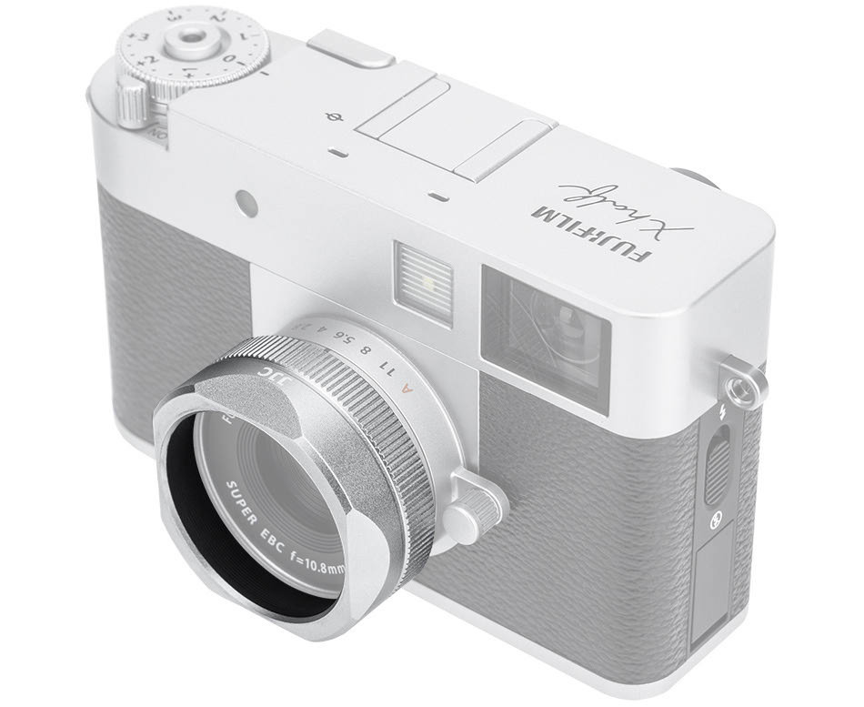 Бленда квадратная с крышкой для Fujifilm X Half (серебристая)