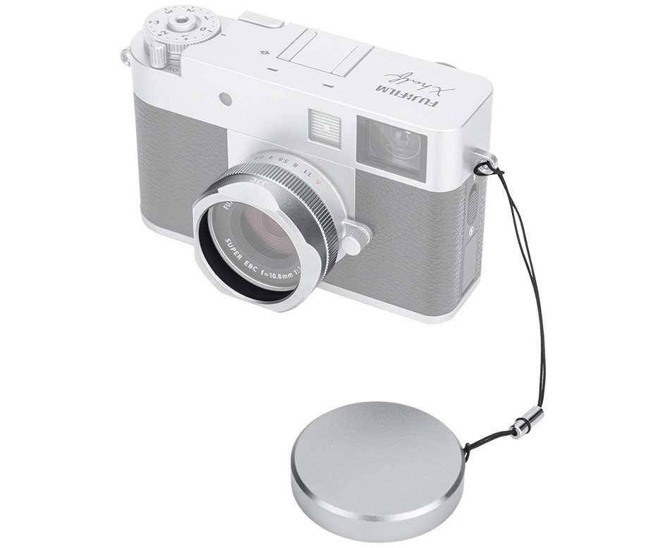 Бленда квадратная с крышкой для Fujifilm X Half (серебристая)