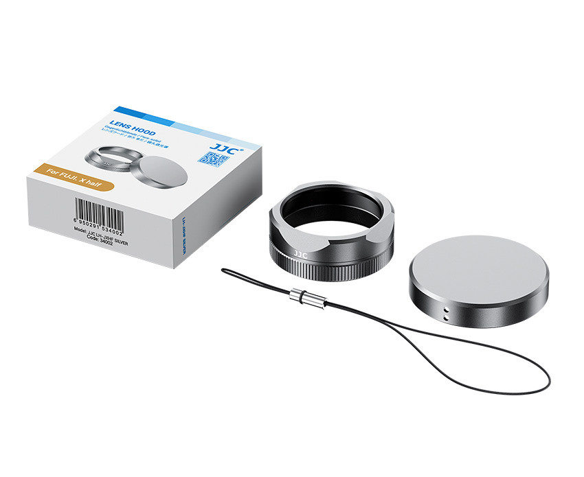 Бленда квадратная с крышкой для Fujifilm X Half (серебристая)